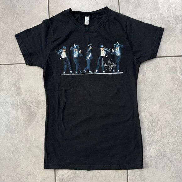 Womens 2008 Michael Jackson Moonwalk Poses T-Shirt Size XL - Picture 1 of 5